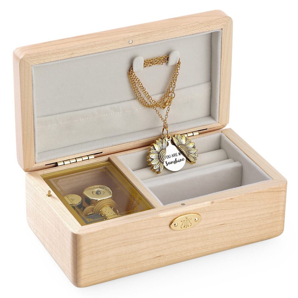 2867 Vintage Jewelry Box Wind Up Musical Boxs Case for Gifts for Christmas